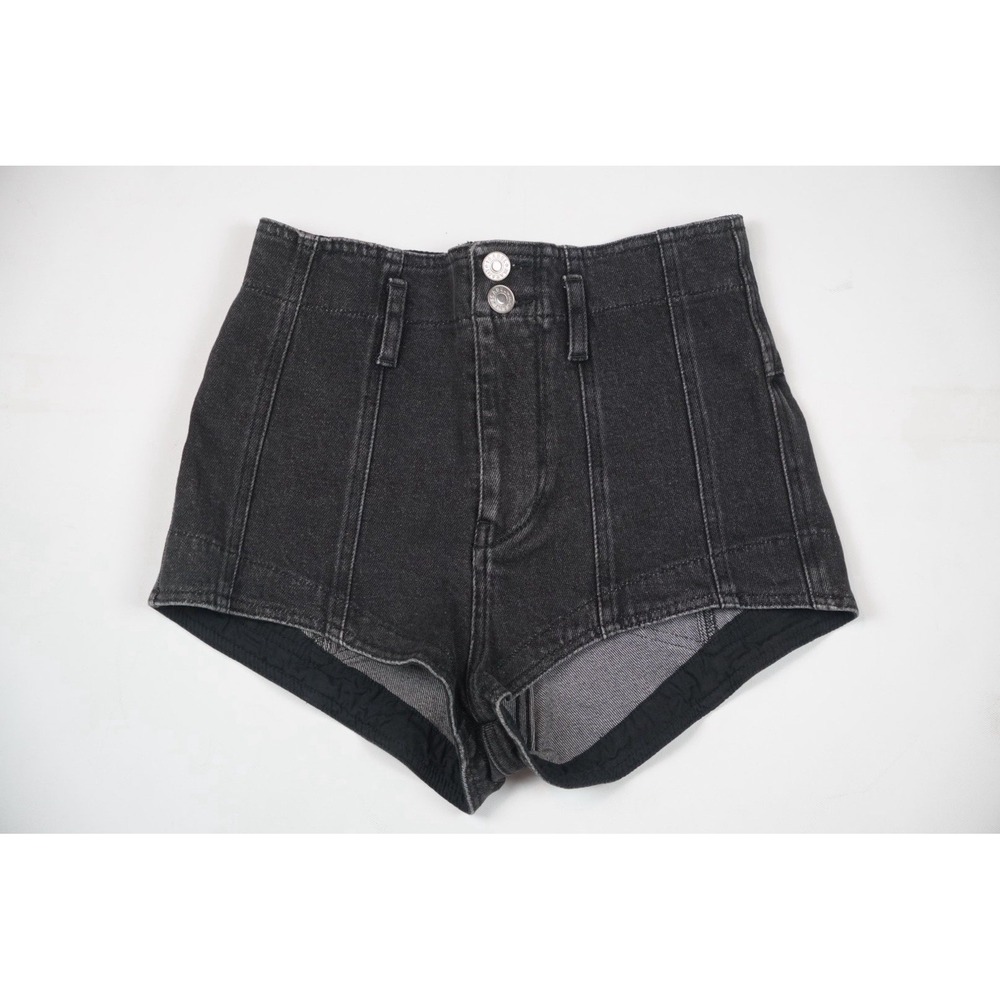 Isabel Marant Deverson Denim Mini Micro Shorts MSRP $425 | Charcoal | FR 36/US 4